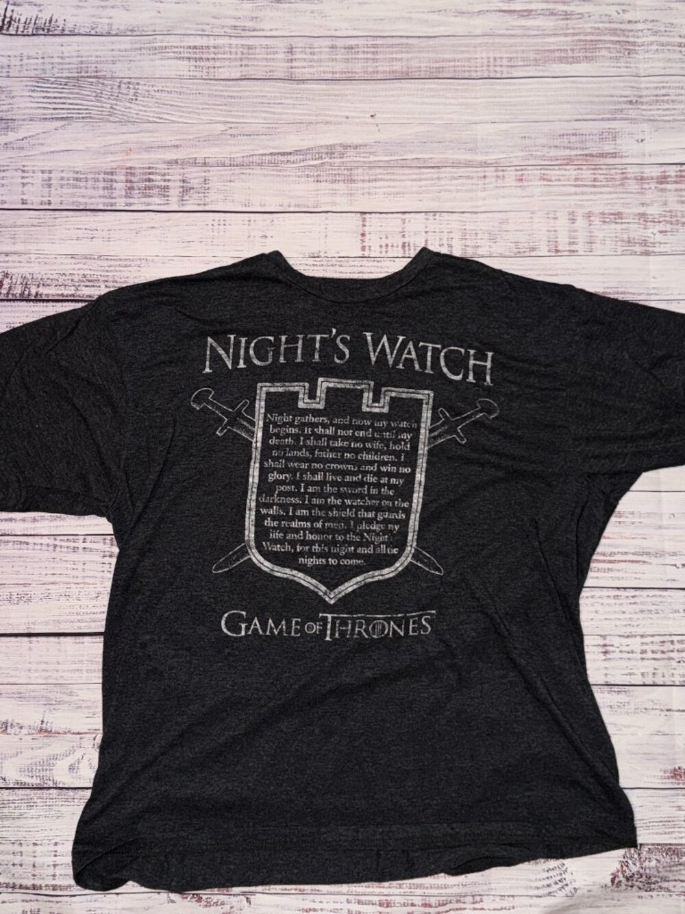 Game of Thrones Night's Watch Black XL T-Shirt HBO